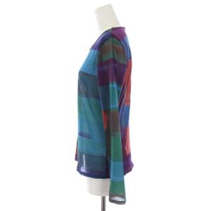 ISSEY MIYAKE セットアップ 上下 2点セット 水彩 カットソー パンツ シアー 長袖 IM33JK012 IM33JF010 ストレッチ