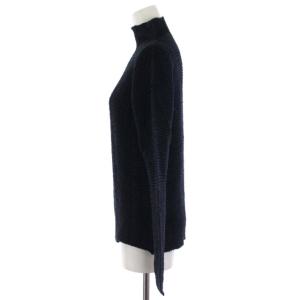 ISSEY MIYAKE カットソー ボックスプリーツ ハイネック ツイード IM33FJ103 長袖 2 M 黒 ブラック