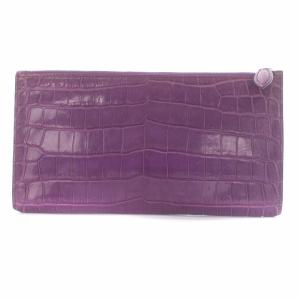 lucien pellat finet マットクロコクラッチバッグポーチ クラッチバッグ セカンドバック スカル 骸骨 紫 パープル Y1162