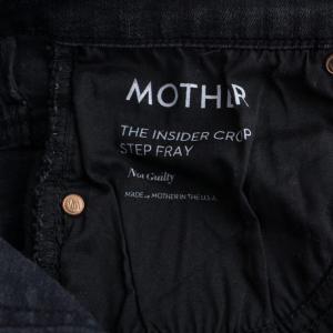 MOTHER INSIDER CROP STEP FRAY カットオフ デニムパンツ ジーンズ ジップフライ 26 M 黒 ブラック 9910600049