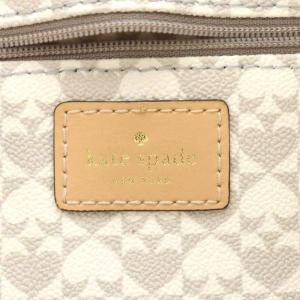 kate spade new york トートバッグ ハンドバッグ ショルダーバッグ 総柄 レザー PVC ベージュ グレー 白 ホワイト WKRU5338