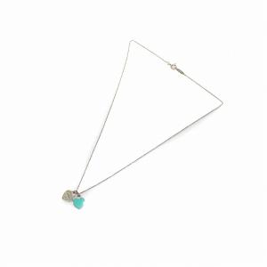 TIFFANY&Co. リターントゥ ダブルハートタグ ネックレス ペンダント 925 シルバー 水色 ライトブルー 60014260 OH