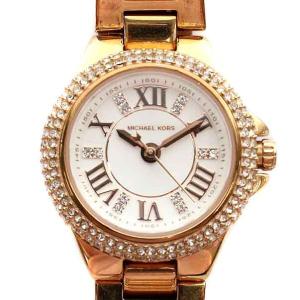 腕時計 ウォッチ クォーツ アナログ 3針 ステンレススチール ラインストーン ゴールド色 白 ホワイト