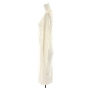 Theory 21SS RN KNIT LONG CARDI RIB カーディガン ロング丈 S 白 ホワイト