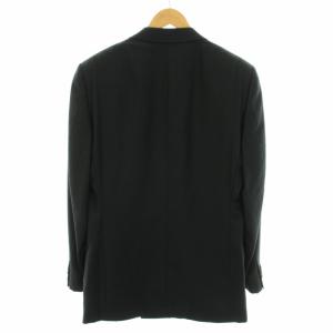 Ermenegildo Zegna スーパー100s SUPER100s テーラードジャケット ダブル ノーベント ウール 50 L 黒 ブラック