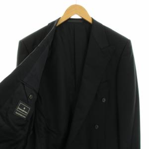 Ermenegildo Zegna スーパー100s SUPER100s テーラードジャケット ダブル ノーベント ウール 50 L 黒 ブラック