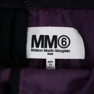 MM6 Maison Margiela テーパードパンツ ウール M 紫 パープル 黒 ブラック S52KA0047 S42867