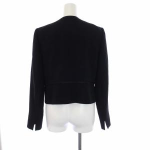 Chloe FORMAL ブラックフォーマル スーツ セットアップ 上下 ノーカラージャケット ワンピース 11AR L 黒 ブラック