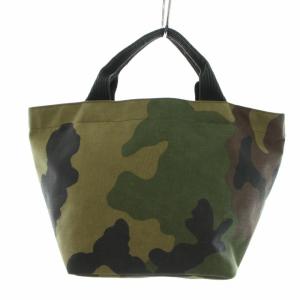 トートバッグ ハンドバッグ 舟形 キャンバス カモフラ柄 迷彩柄 M カーキ 黒 ブラック 1027W