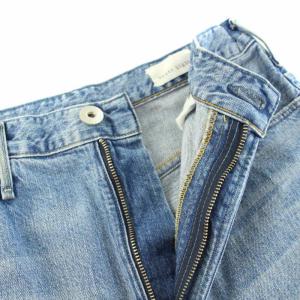 upper hights ザニースフロウ THE NIECE FLOW デニムパンツ ジーンズ ジップフライ ハイライズ ストレート 26 S 水色