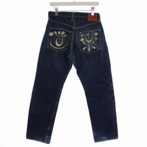 EVISU 2001 道楽 デニムパンツ ジーンズ ボタンフライ 日本製 34×35 M インディゴ