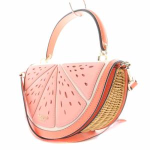 kate spade new york スクイーズ ウィッカー 3D グレープフルーツ クロスボディ ショルダーバッグ 2WAY ピンク