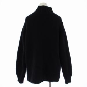 MHL. 21SS BRITISH WOOL ニット セーター 長袖 ハイネック ウール 2 M 黒 ブラック 595-1263503