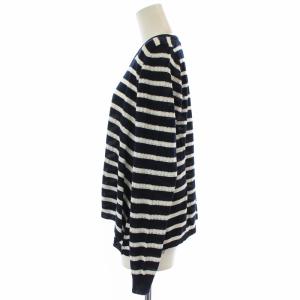 MAX&CO. ニット カットソー 長袖 薄手 ボーダー柄 M 紺 ネイビー 白 ホワイト