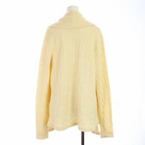 RALPH LAUREN カーディガン ニット ケーブル ロング 長袖 トッパー ウール カシミヤ混 M オフホワイト