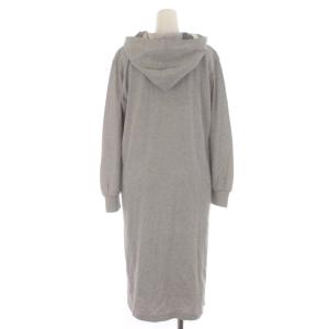 BLUE LABEL CRESTBRIDGE タグ付き パーカー プルオーバー ワンピース ひざ丈 フード 36 S ライトグレー