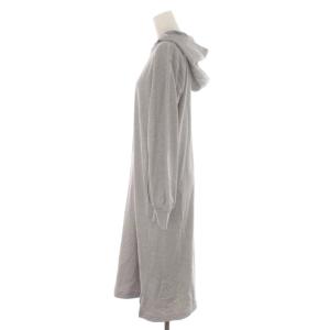 BLUE LABEL CRESTBRIDGE タグ付き パーカー プルオーバー ワンピース ひざ丈 フード 36 S ライトグレー