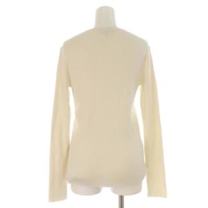 Theory 21SS リブニット カーディガン クルーネック S 白 ホワイト