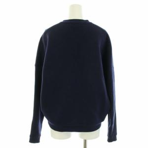 ENFOLD 14AW ボンディングVネックニットカーディガン 長袖 ハイゲージ ウール 38 M 紺 ネイビー