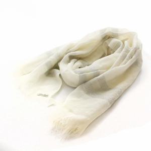 ストール スカーフ ラメ 薄手 ボーダー 白 ホワイト