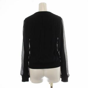 EPOCA ブルゾン ジャケット 無地 シルク シフォン 40 M 黒 ブラック