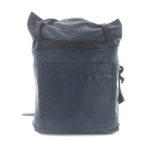 genten ショルダーバッグ サコッシュ 斜めがけ レザー 紺 ネイビー 黒 ブラック