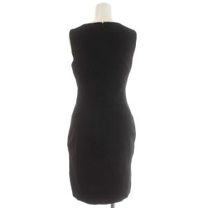 DIANE von FURSTENBERG ワンピース ひざ丈 ノースリーブ タイト ウール 混 0 XS 黒 ブラック