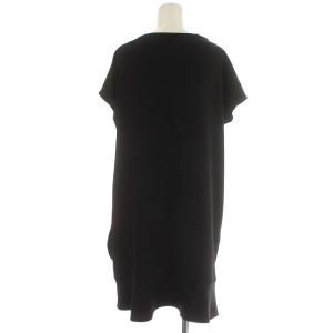 DIANE von FURSTENBERG ワンピース Vネック ひざ丈 半袖 2 M 黒 ブラック