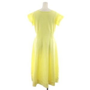 CELFORD 20SS ホールガーメントニットワンピース ミモレ ロング フレンチスリーブ 38 M 黄 イエロー CWN0202064