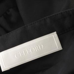 CELFORD 23SS ワンピース エンブロイダリーレースワンピース ノースリーブ ロング 38 M 黒 ブラック
