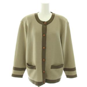 Leilian セットアップ 上下 ニットジャケット カーディガン 長袖 ニットスカート ひざ丈 プリーツ ヴィンテージ ウール 11 L