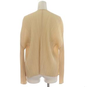 PLEATS PLEASE ISSEY MIYAKE イッセイミヤケ プリーツカーディガン L ベージュ