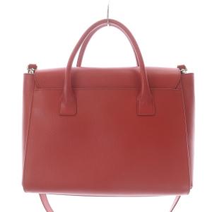 FURLA  メトロポリス ショルダーバッグ ハンドバッグ 2WAY ロゴ ジェニュインレザー 赤 レッド D