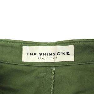 Shinzone BAKER PANTS ベイカーパンツ テーパード ハイウエスト 34 XS カーキ 15AMSPA18