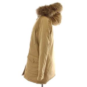 WOOLRICH アークティックパーカー DF ARCTIC PARKA DF ダウンジャケット ジップアップ フード ラクーンファー S ベージュ