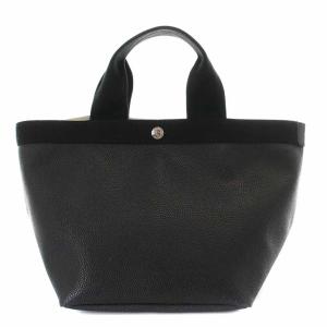 リュクス舟型トートM ハンドバッグ コーテッドキャンバス ブラック 707GP