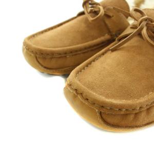 UGG australia メンズバイロン M BYRON モカシン スリッポン シューズ ムートン USA8 26.0cm 茶 ブラウン 5102A