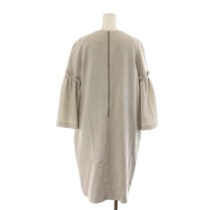 ADORE ワンピース ひざ丈 七分袖 フリル 38 M グレー