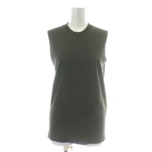 コットンハイゲージノースリーブニット カットソー クルーネック 00 XS カーキ MB181-8023