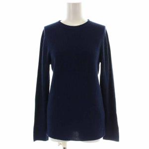 ニット カットソー 長袖 00 XS 紺 ネイビー