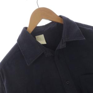 N.HOOLYWOOD エヌハリ ネルシャツ カジュアル レギュラーカラー 長袖 チェック 38 M 紺 ネイビー 黒 ブラック