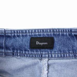 Diagram GRACE CONTINENTAL センタースリットデニムパンツ ジーンズ ワイド ハイウエスト 34 XS 青 ブルー