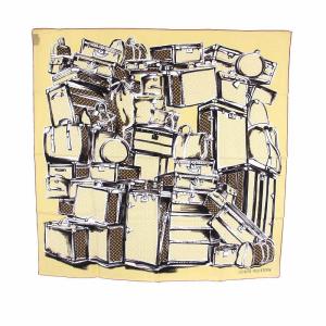 カレ・トランク スカーフ モノグラム シルク100％ ベージュ M73984