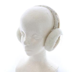 シープスキンエンブロイダリーイヤーマフ SHEEPSKIN EMBROIDERY EARMUFF 耳あて ムートン S オフホワイト