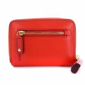 ANYA HINDMARCH コインケース 小銭入れ 財布 スマイル レザー ラウンドファスナー 赤 レッド