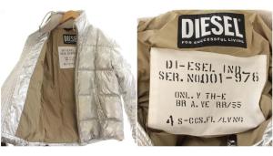 DIESEL ダウンジャケット A03145-W-OLF-0SEAH メタリック S シルバー