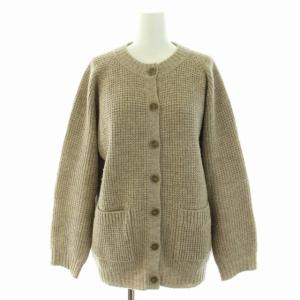nest Robe カーディガン ワッフル クルーネック ウール 01194-1190 F ベージュ
