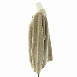 nest Robe カーディガン ワッフル クルーネック ウール 01194-1190 F ベージュ