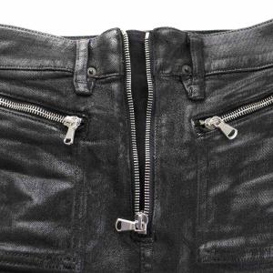 DIESEL BLACK GOLD TYPE-1909 デニムパンツ ジーンズ ロング ジップアップ コーティング加工 25 M 黒 ブラック