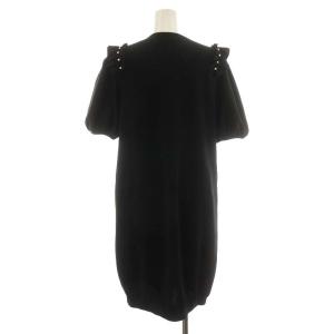 René 22年製 ワンピース パールスライダー フリル 34 ブラック